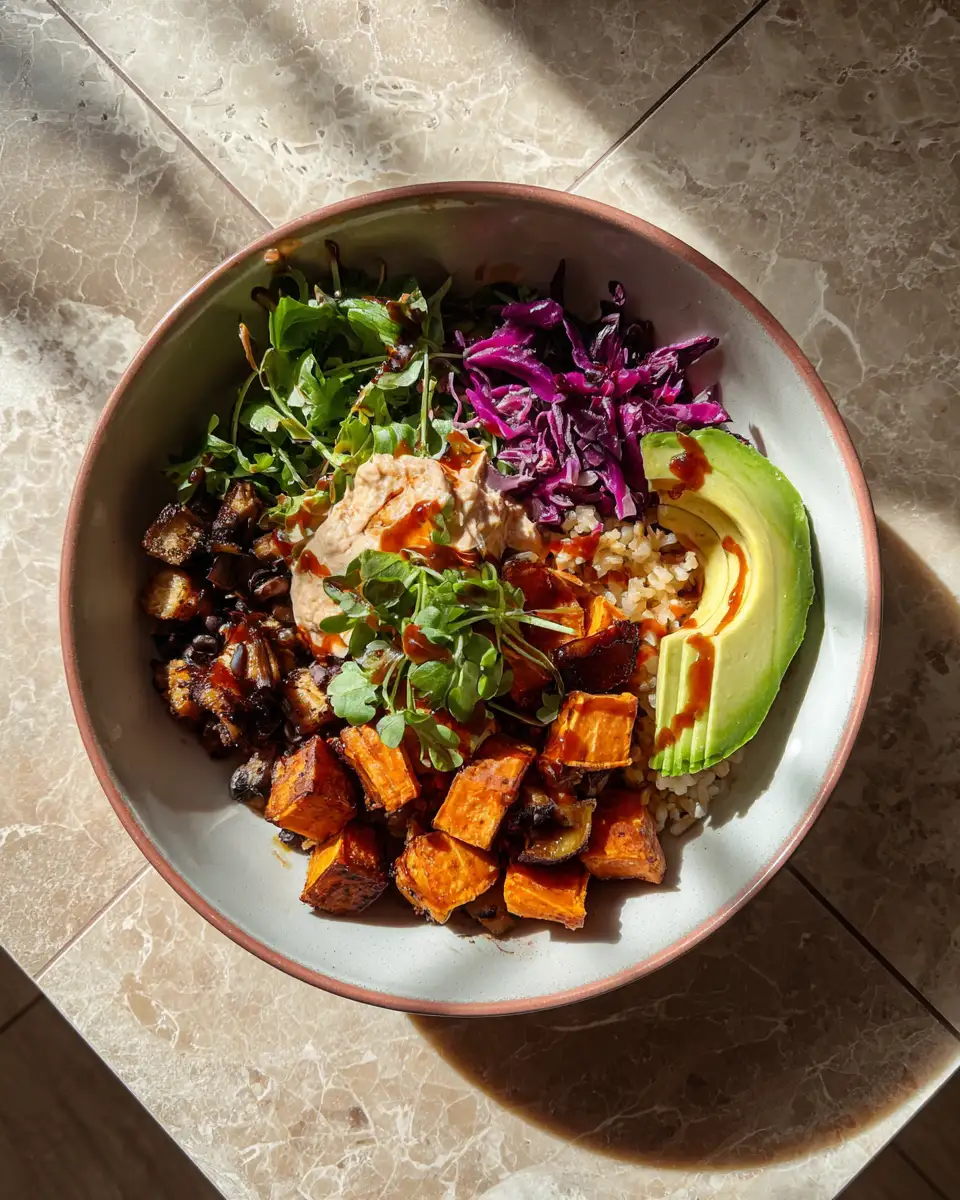 Roasted Sweet Potato Burrito Bowl Bliss 6 Final dish - Roasted Sweet Potato Burrito Bowl Bliss