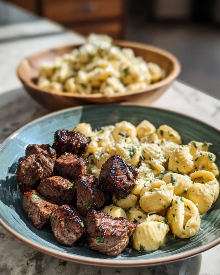 Savor the Perfect Harmony: Steak Bites and Creamy Parmesan Pasta with Garlic Butter - Featured Image