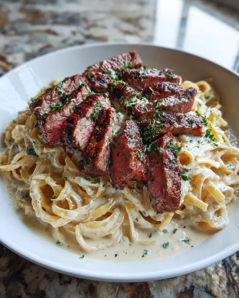 Indulge in Savory Steak Gorgonzola Alfredo with Creamy Parmesan Bliss - Featured Image
