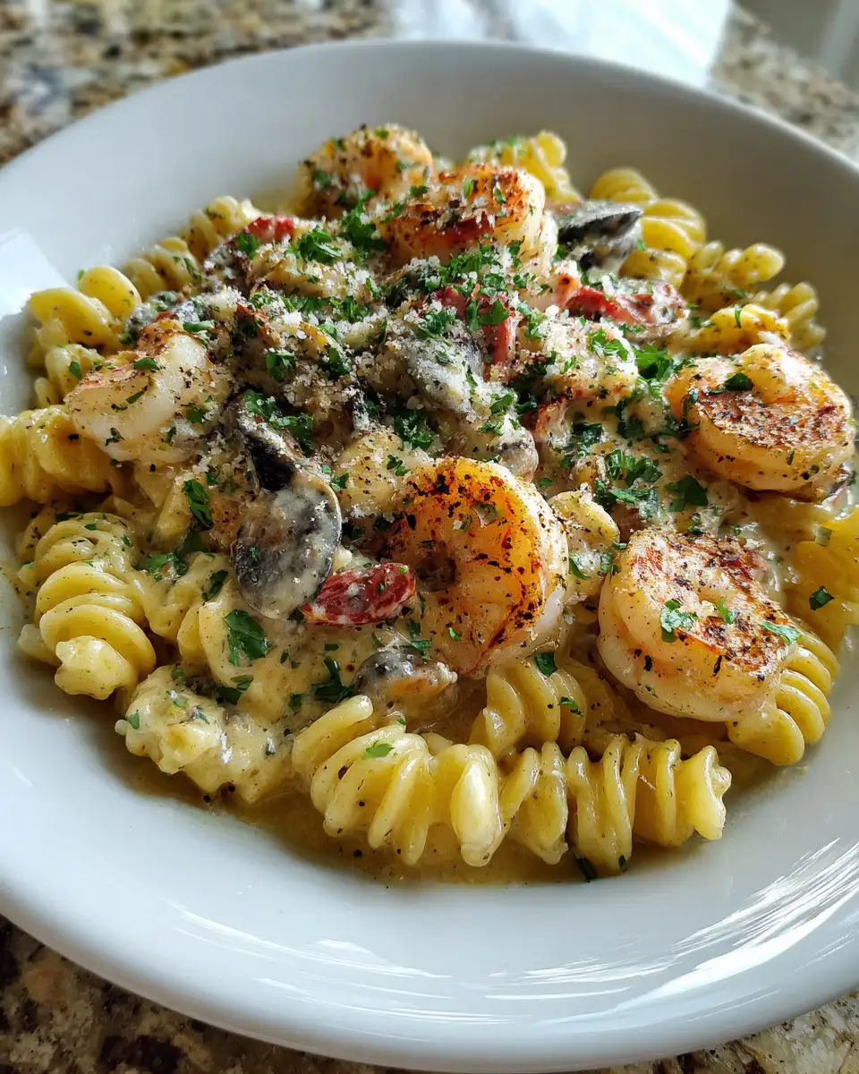 Final dish - Dive into Decadence with Creamy Seafood Pasta Perfection