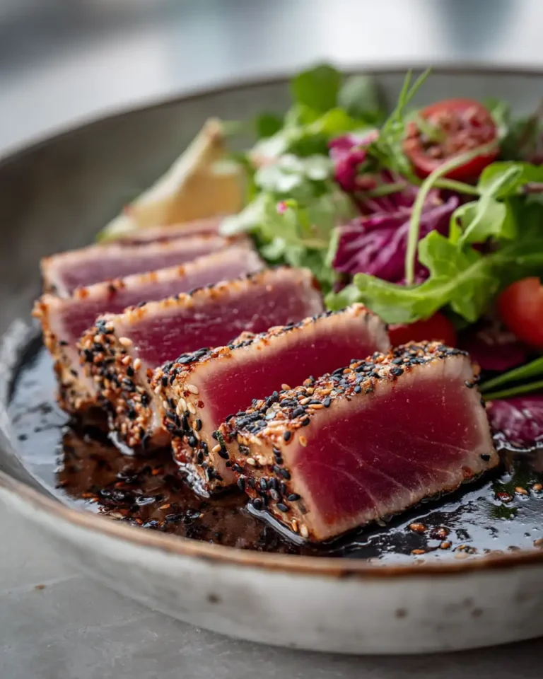 Savor the Perfect Seared Tuna Steak with a Delightful Sesame Crust - Featured Image