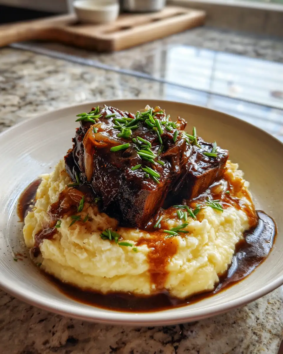 Heaven on a Plate: Indulgent Short Rib Mashed Potatoes Bliss 6 Final dish - Heaven on a Plate: Indulgent Short Rib Mashed Potatoes Bliss