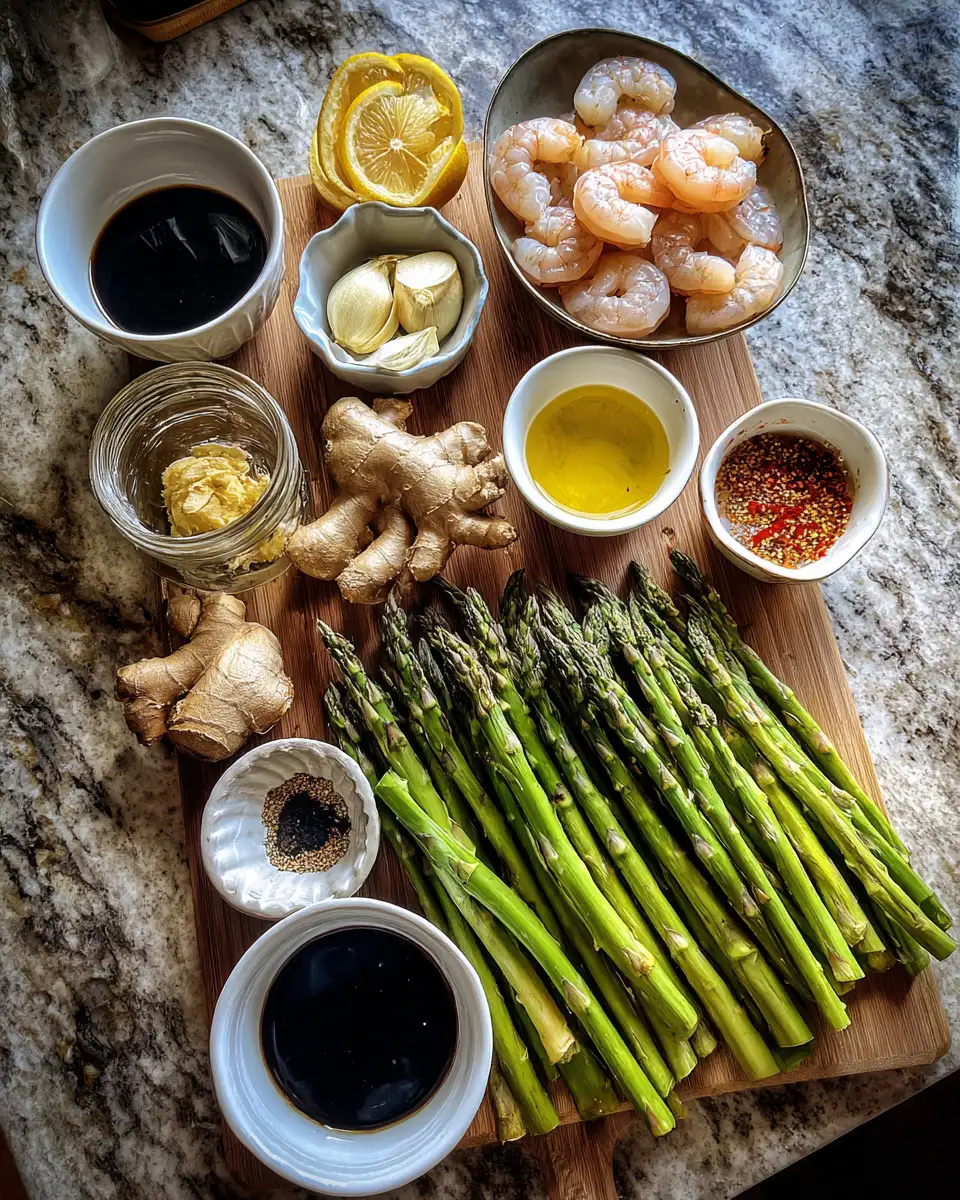 Ingredients for Sizzling Shrimp and Asparagus Stir Fry: A Flavorful Fusion Feast