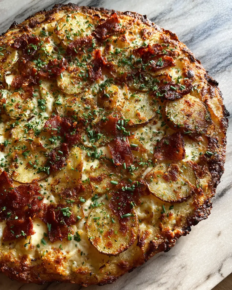 Final dish - Smashed Potato Pizza: A Crispy Twist on Comfort Food