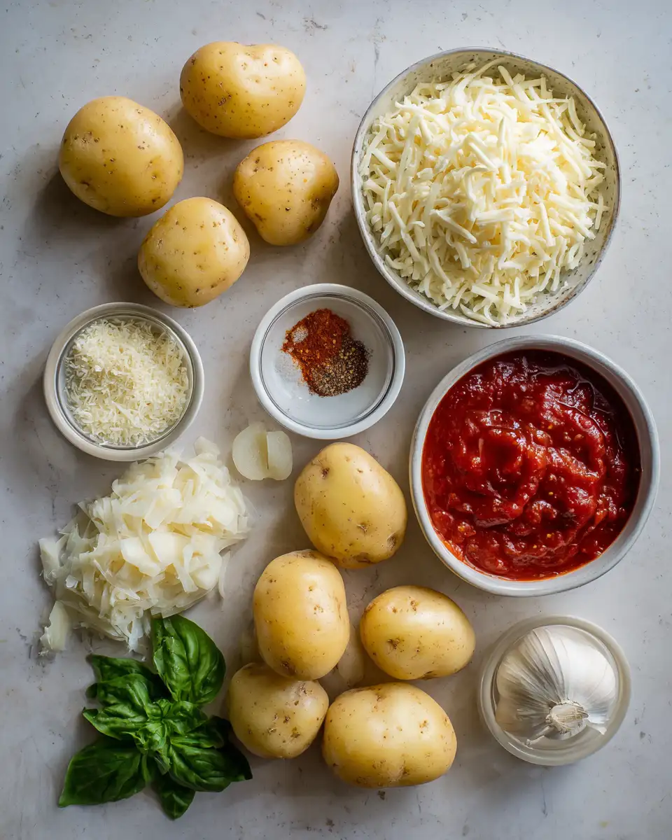 Ingredients for Smashed Potato Pizza: A Crispy Twist on Comfort Food