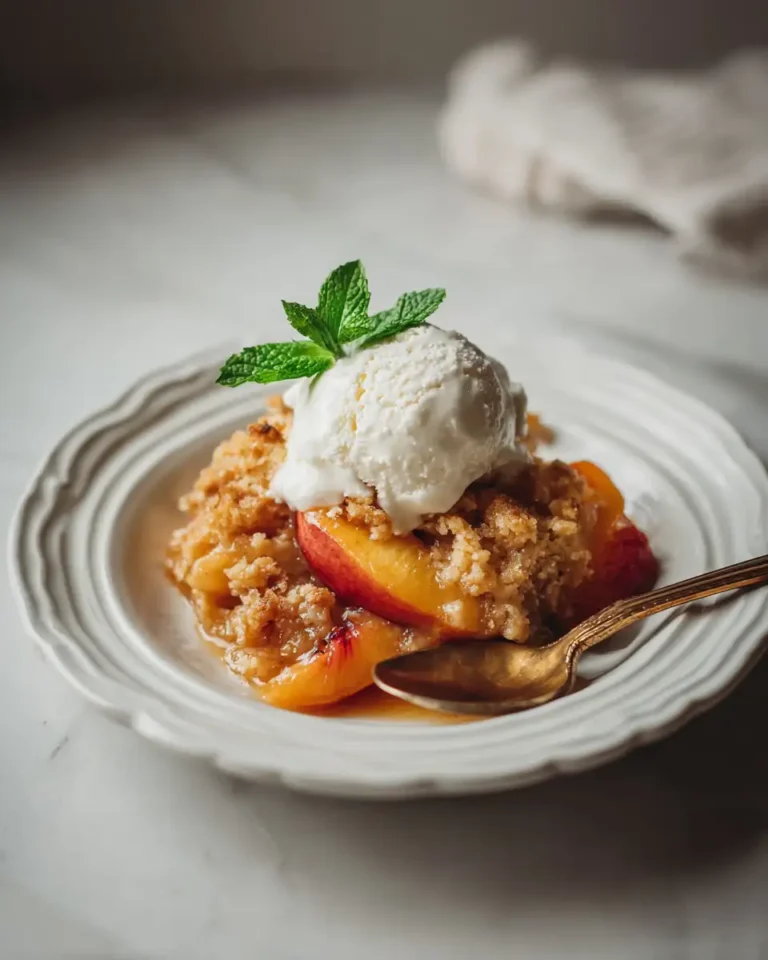 Sweet Summer Bliss Southern Peach Cobbler Delight - Featured Image