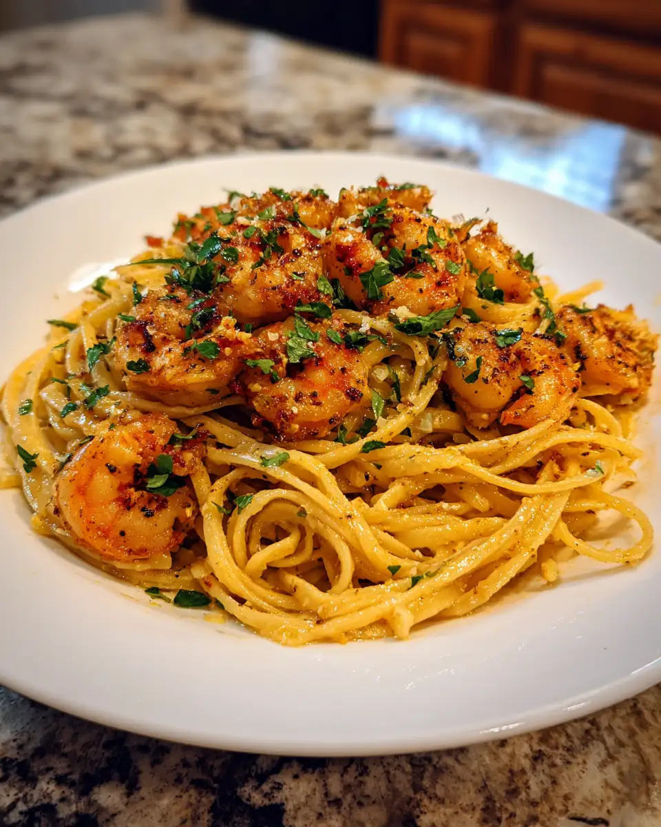 Final dish - Sizzle and Spice: Transform Your Dinner with Spicy Cajun Shrimp Alfredo
