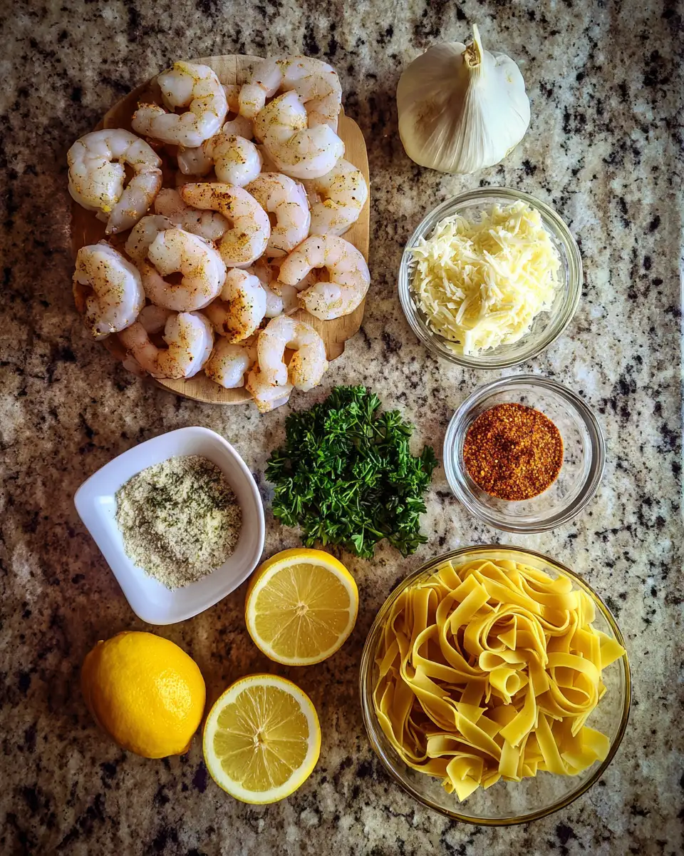 Ingredients for Sizzle and Spice: Transform Your Dinner with Spicy Cajun Shrimp Alfredo