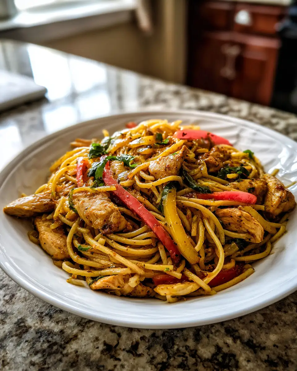 Zesty Delight: Spicy Honey Pepper Chicken Pasta Adventure 6 Final dish - Zesty Delight: Spicy Honey Pepper Chicken Pasta Adventure