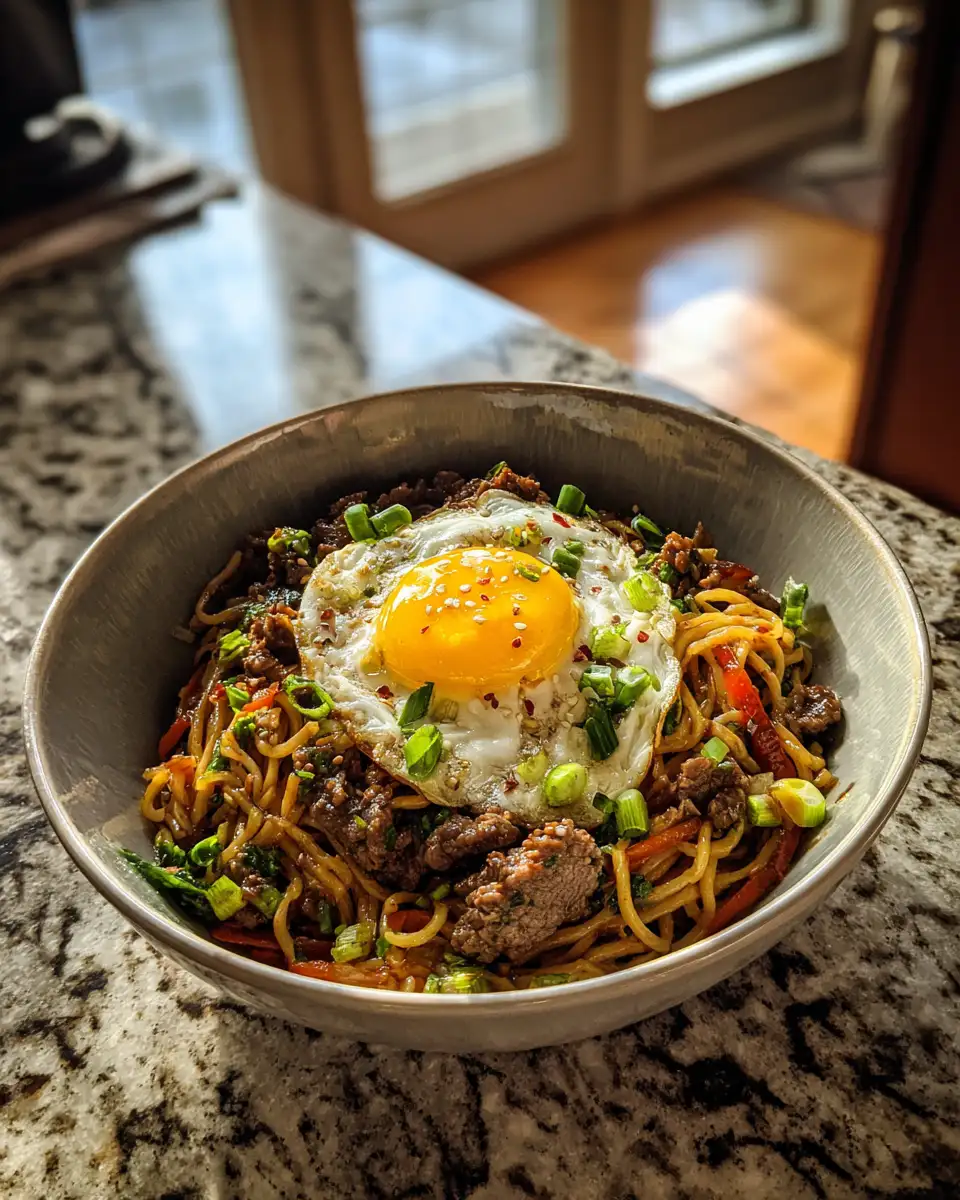 Sizzle into Flavor: Spicy Korean Beef Noodles Delight 6 Final dish - Sizzle into Flavor: Spicy Korean Beef Noodles Delight