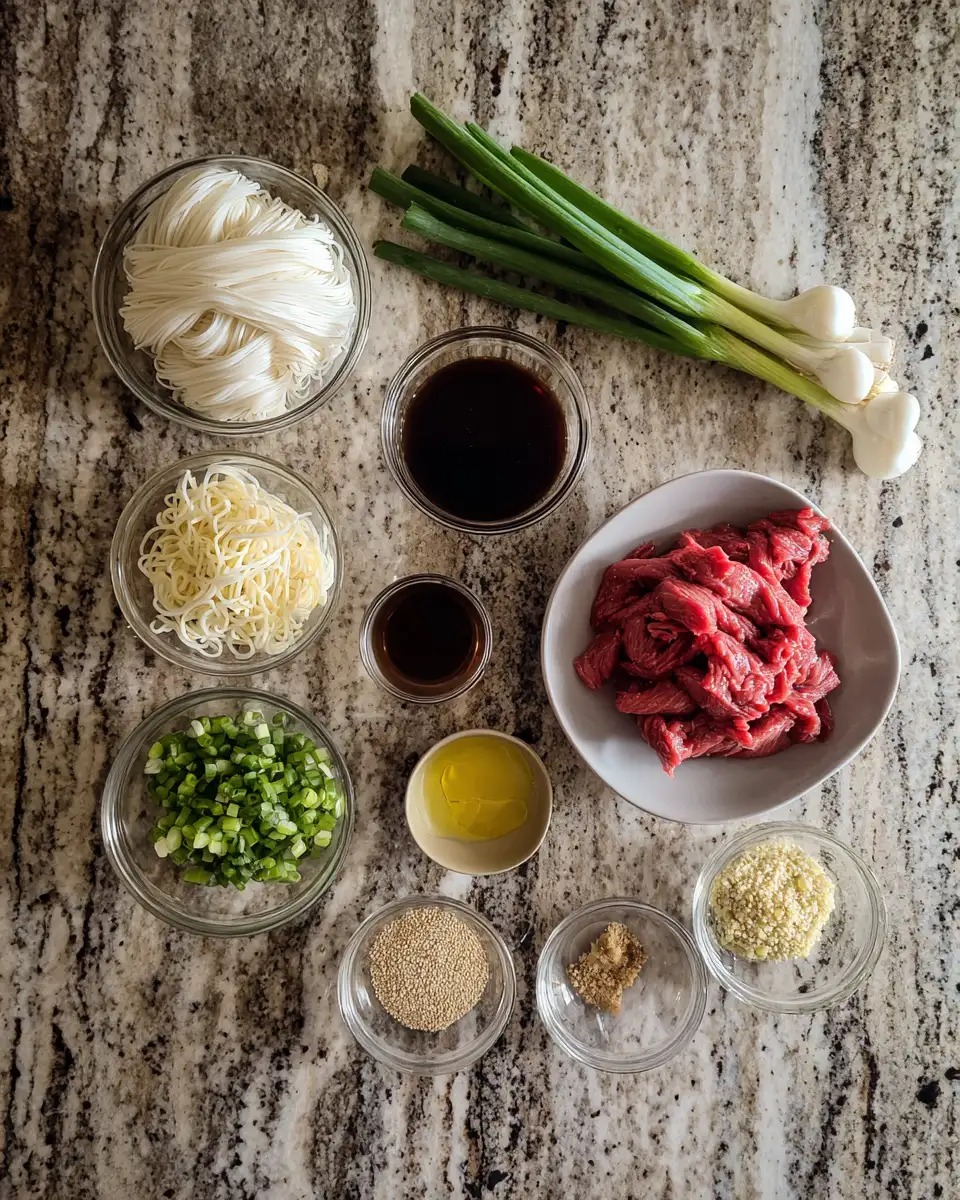 Sizzle into Flavor: Spicy Korean Beef Noodles Delight 4 Ingredients for Sizzle into Flavor: Spicy Korean Beef Noodles Delight