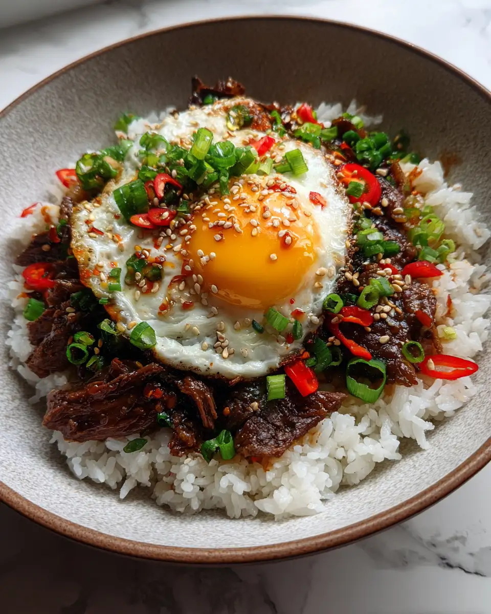 Final dish - Sizzle and Spice: Dive into the Ultimate Korean Beef Rice Bowl Experience