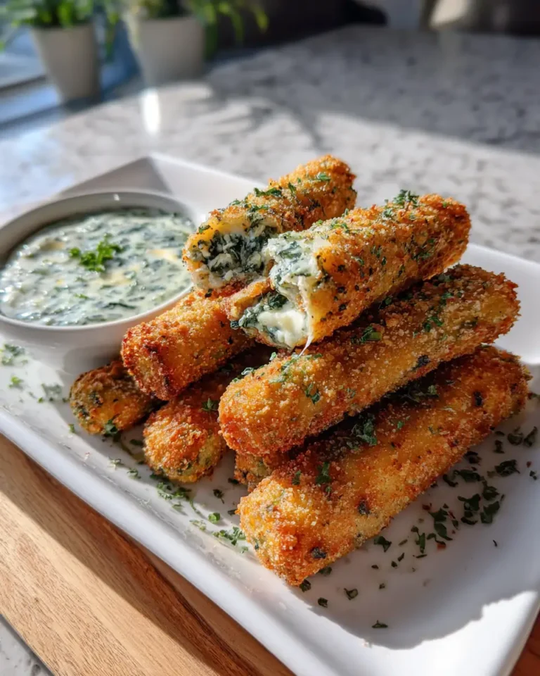 Crispy Delight: Spinach Dip Mozzarella Sticks That Will Wow Your Taste Buds - Featured Image