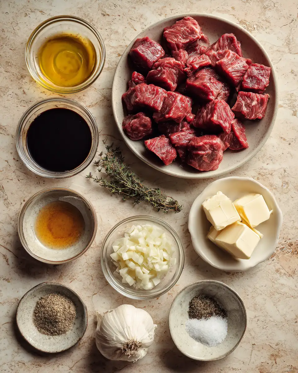Ingredients for Sizzling Steak Bites: Your Next Quick and Delicious Dinner Fix