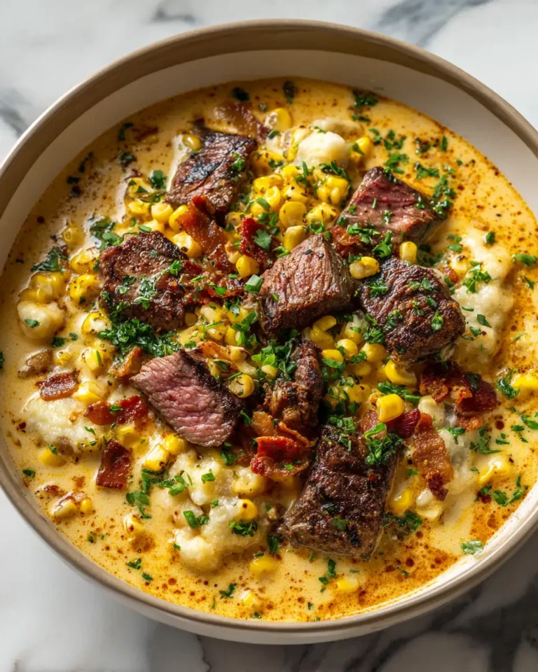 Sizzling Steak Corn Chowder: Crockpot Comfort in a Bowl - Featured Image