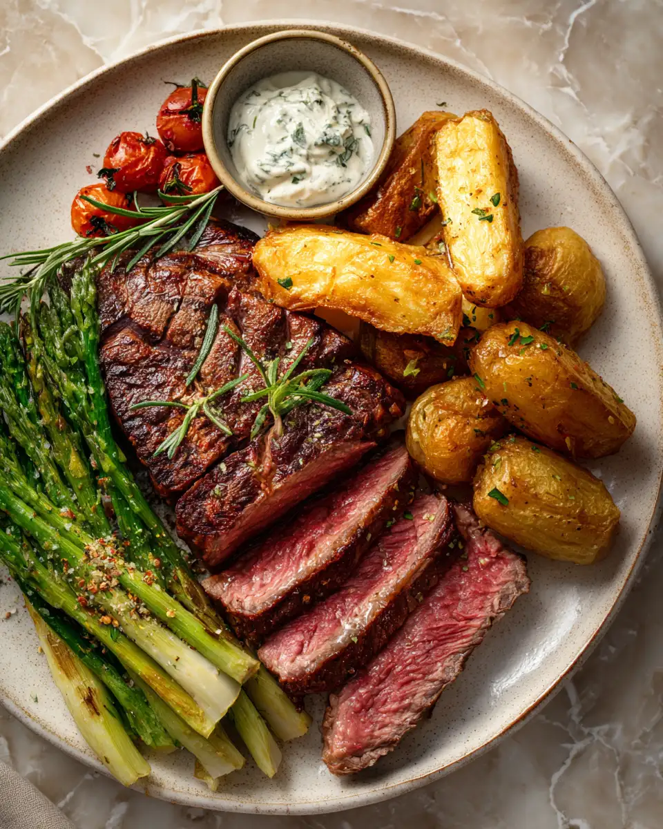 Final dish - Effortless Elegance Easy Steak Dinner Recipe for Any Night