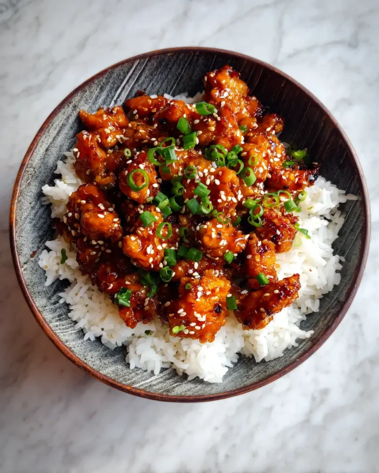 Irresistibly Delicious: Sticky Sesame Chicken Rice Bowl Delight - Featured Image
