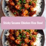 Irresistibly Delicious: Sticky Sesame Chicken Rice Bowl Delight