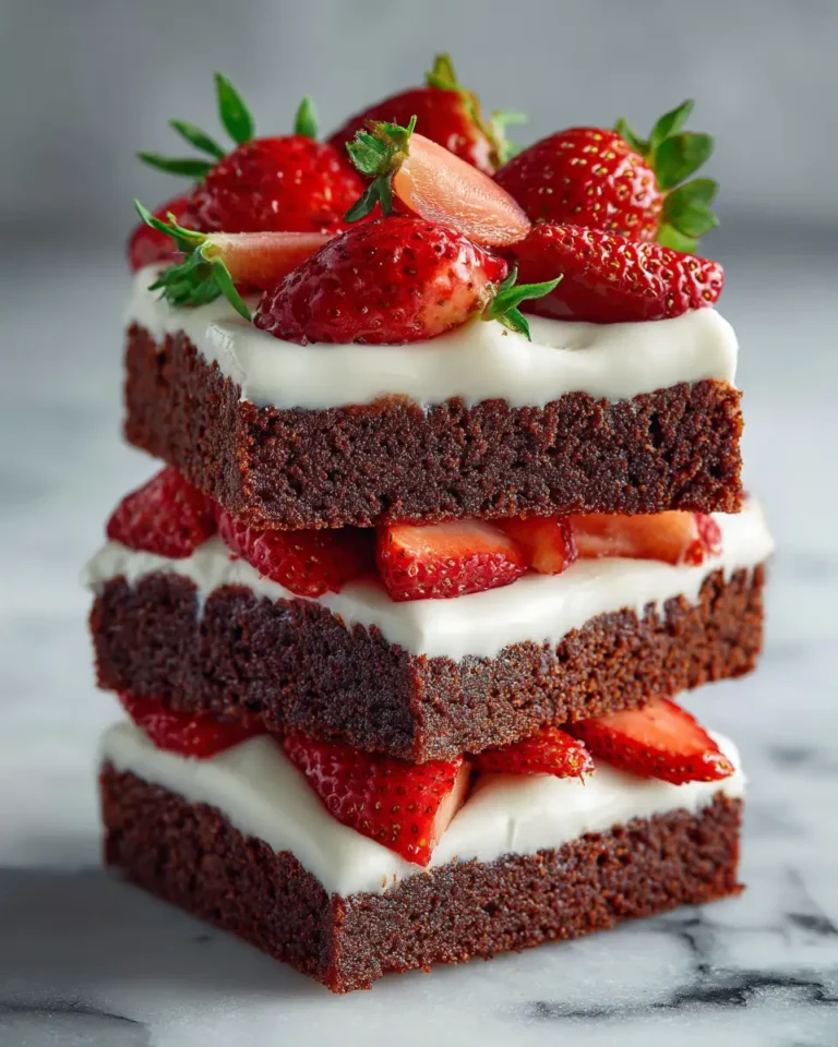 Irresistible Strawberry Brownies With Creamy Frosting Delight - Featured Image