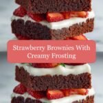 Irresistible Strawberry Brownies With Creamy Frosting Delight