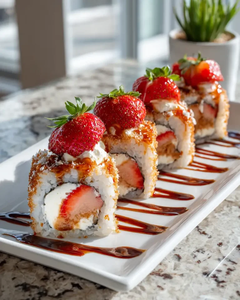 Strawberry Shortcake Cheesecake Dessert Sushi Rolls: A Sweet Fusion Adventure - Featured Image