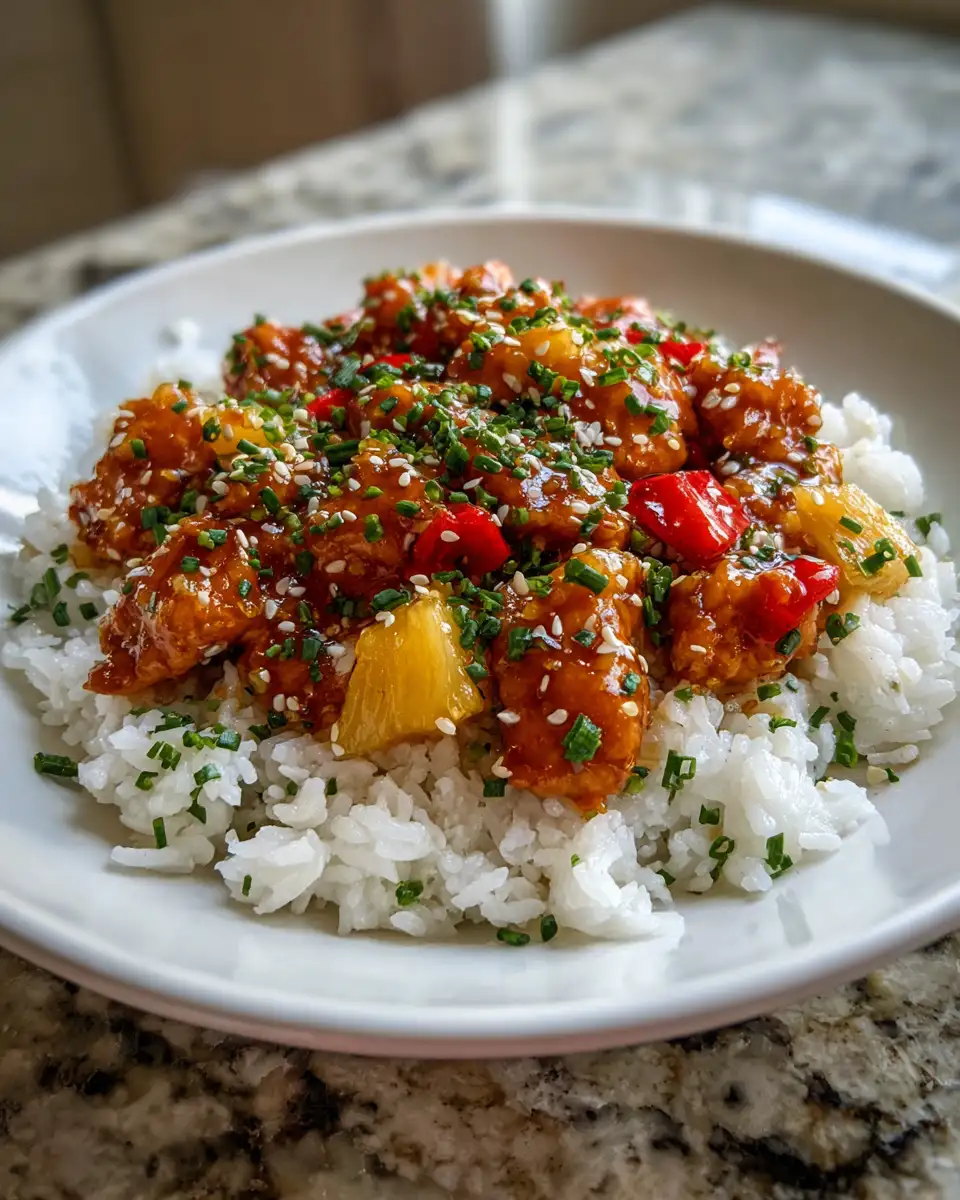 Final dish - Sweet Chili Pineapple Chicken: A Tropical Twist on Dinner Delight