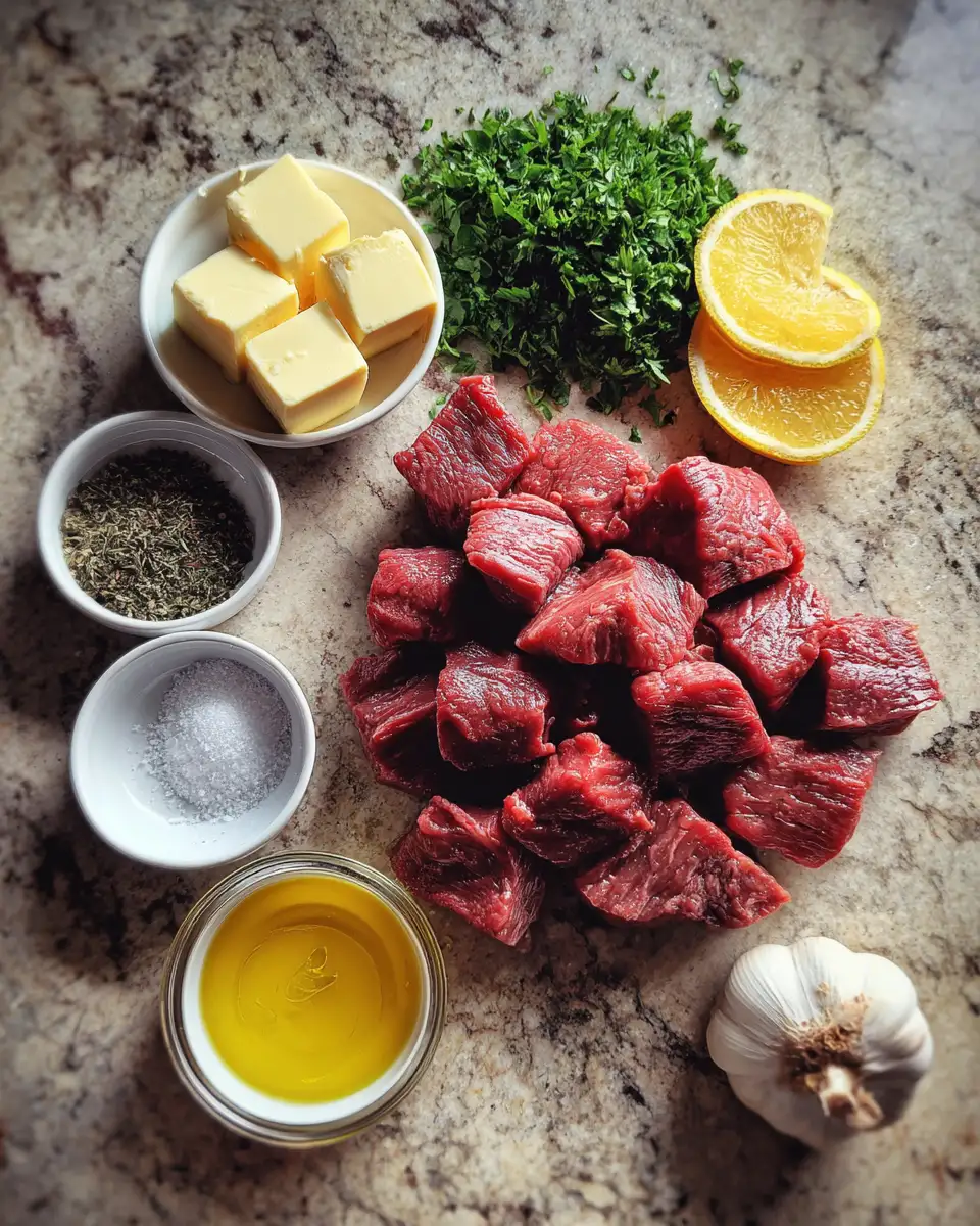 Ingredients for Savor the Flavor: Irresistibly Tender Garlic Butter Steak Bites