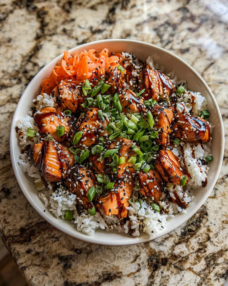 Final dish - Savor the Flavor: Teriyaki Salmon Rice Bowl Delight