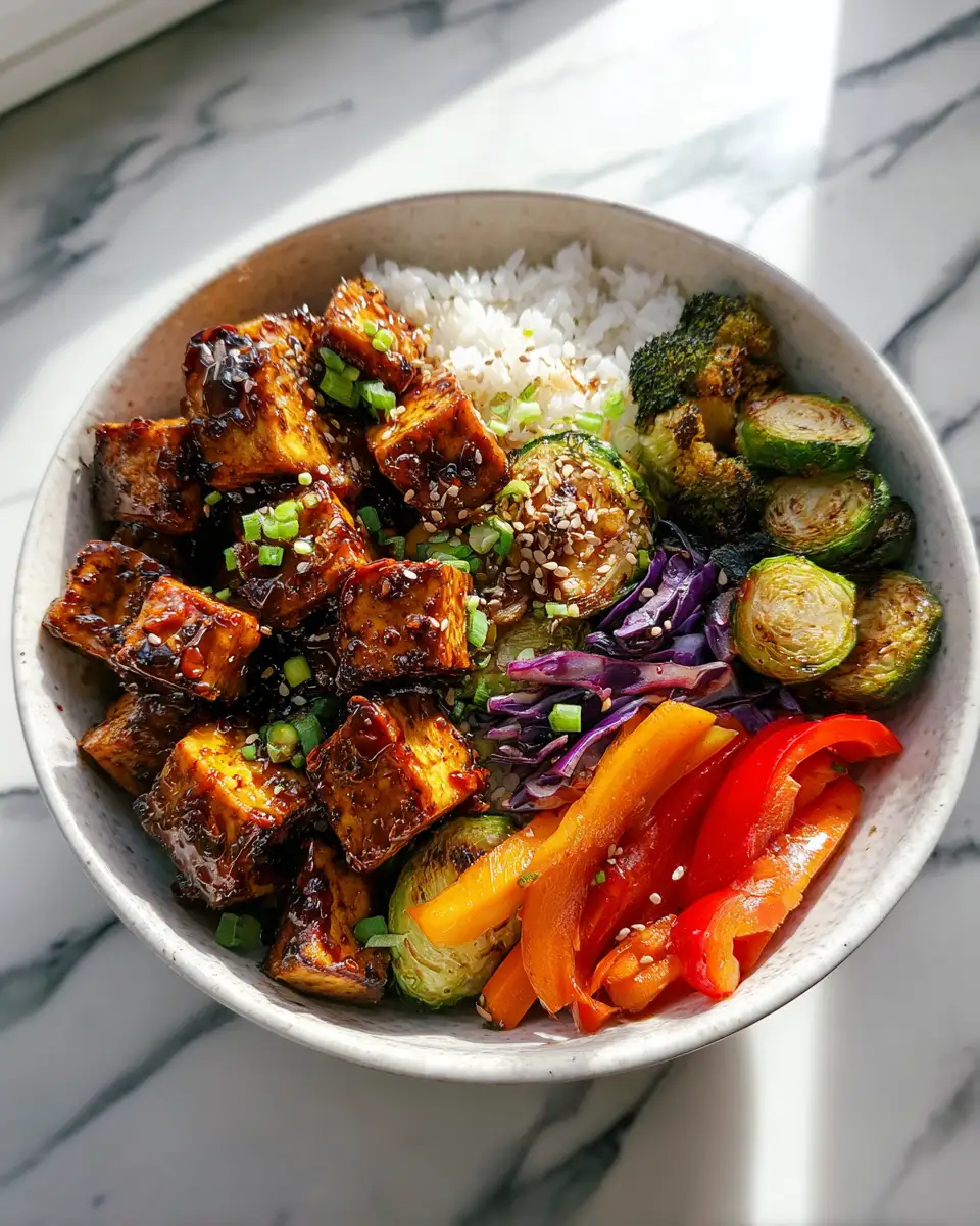 Final dish - Savor the Flavor: Teriyaki Tofu and Veggie Bowl Delight
