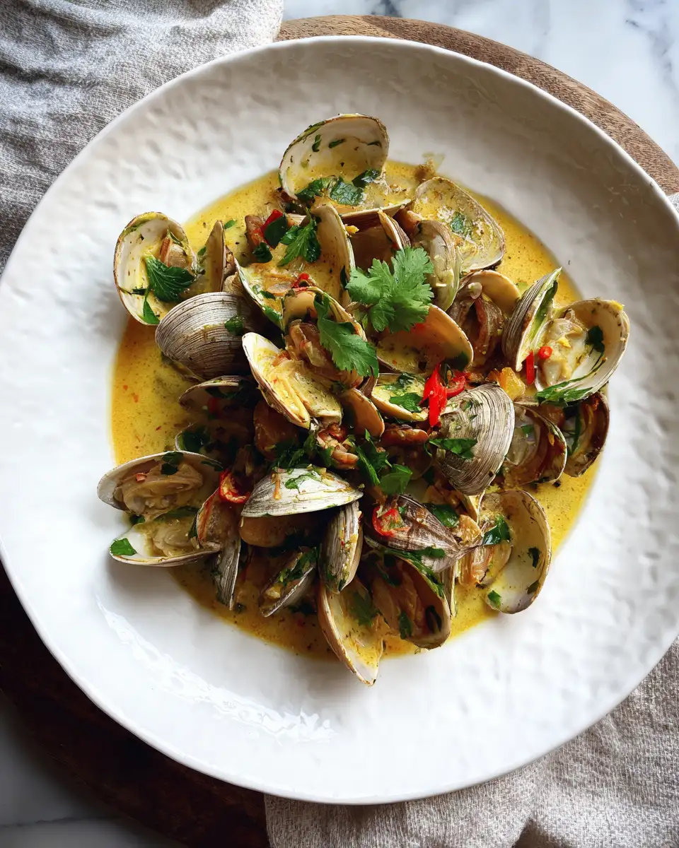 Final dish - Dive into Flavor: Thai Coconut Curry Clams Extravaganza