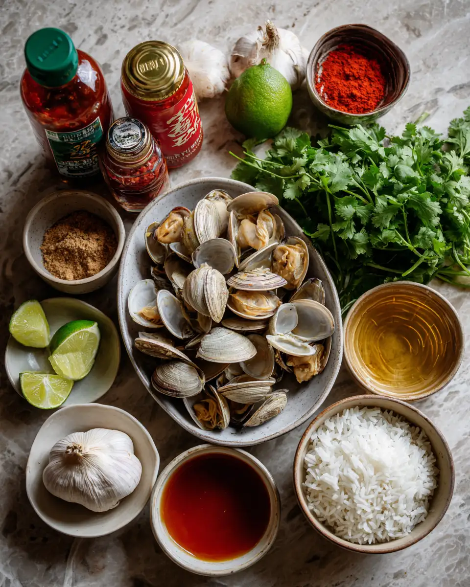 Ingredients for Dive into Flavor: Thai Coconut Curry Clams Extravaganza