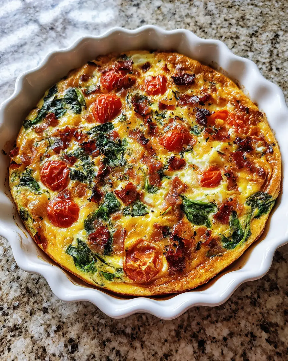 Final dish - Tortilla Quiche Bake: A Flavorful Twist on a Classic Breakfast