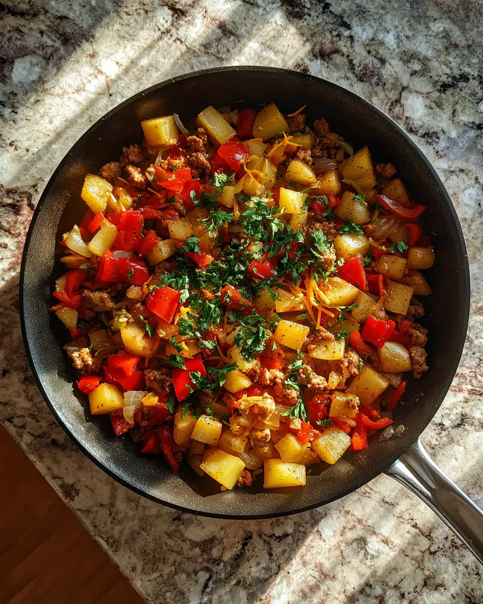 Ingredients for Sizzle and Serve: The Ultimate Turkey Potato Skillet Delight