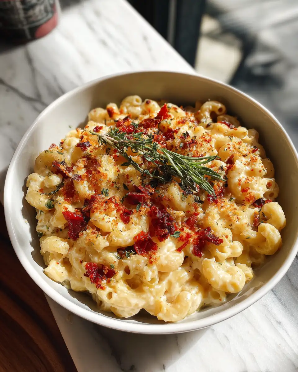 Final dish - Indulge in Comfort: Tuscan Mac and Cheese Delight