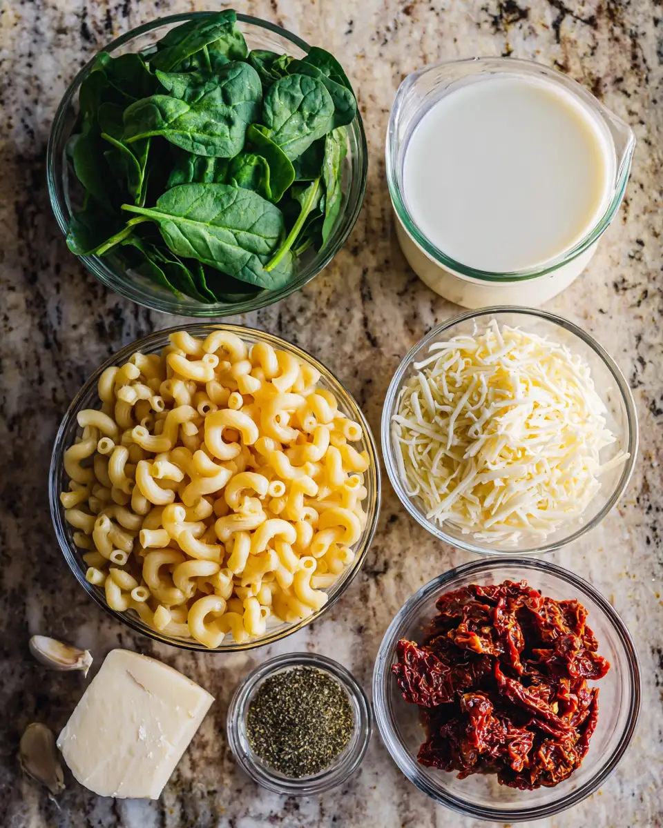 Ingredients for Indulge in Comfort: Tuscan Mac and Cheese Delight