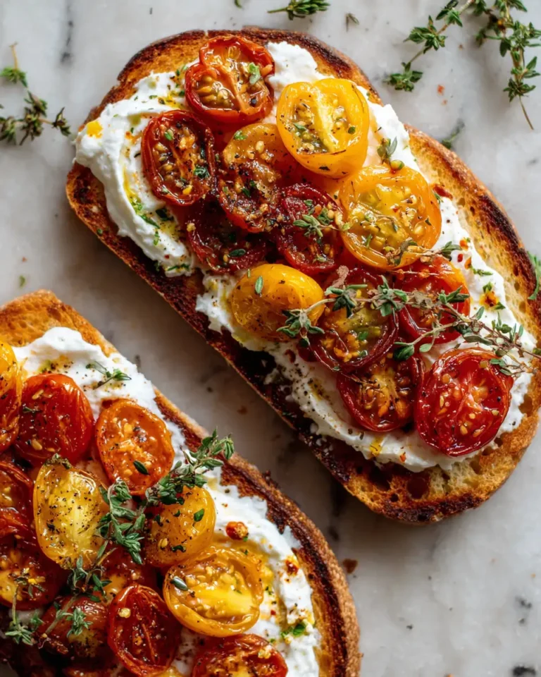 Whipped Feta Roasted Tomato Toast: A Flavorful Brunch Revolution - Featured Image