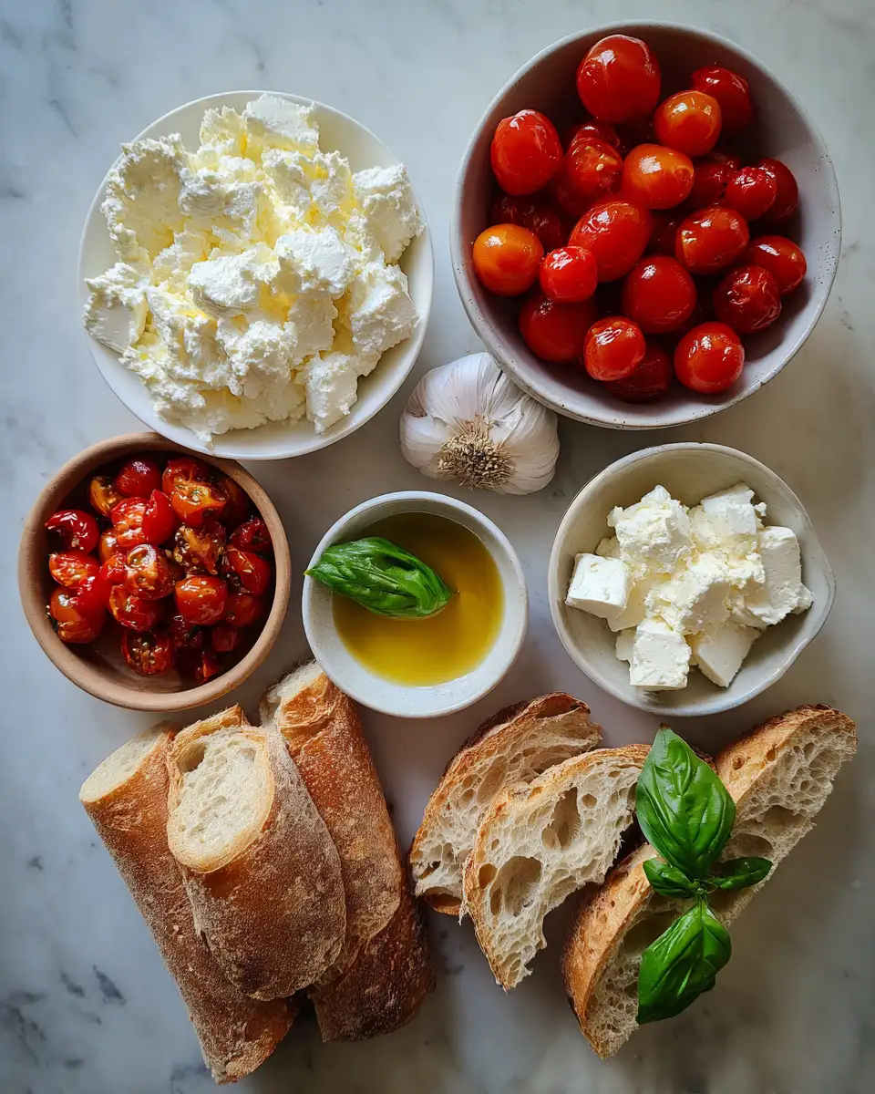 Whipped Feta Roasted Tomato Toast: A Flavorful Brunch Revolution 4 Ingredients for Whipped Feta Roasted Tomato Toast: A Flavorful Brunch Revolution