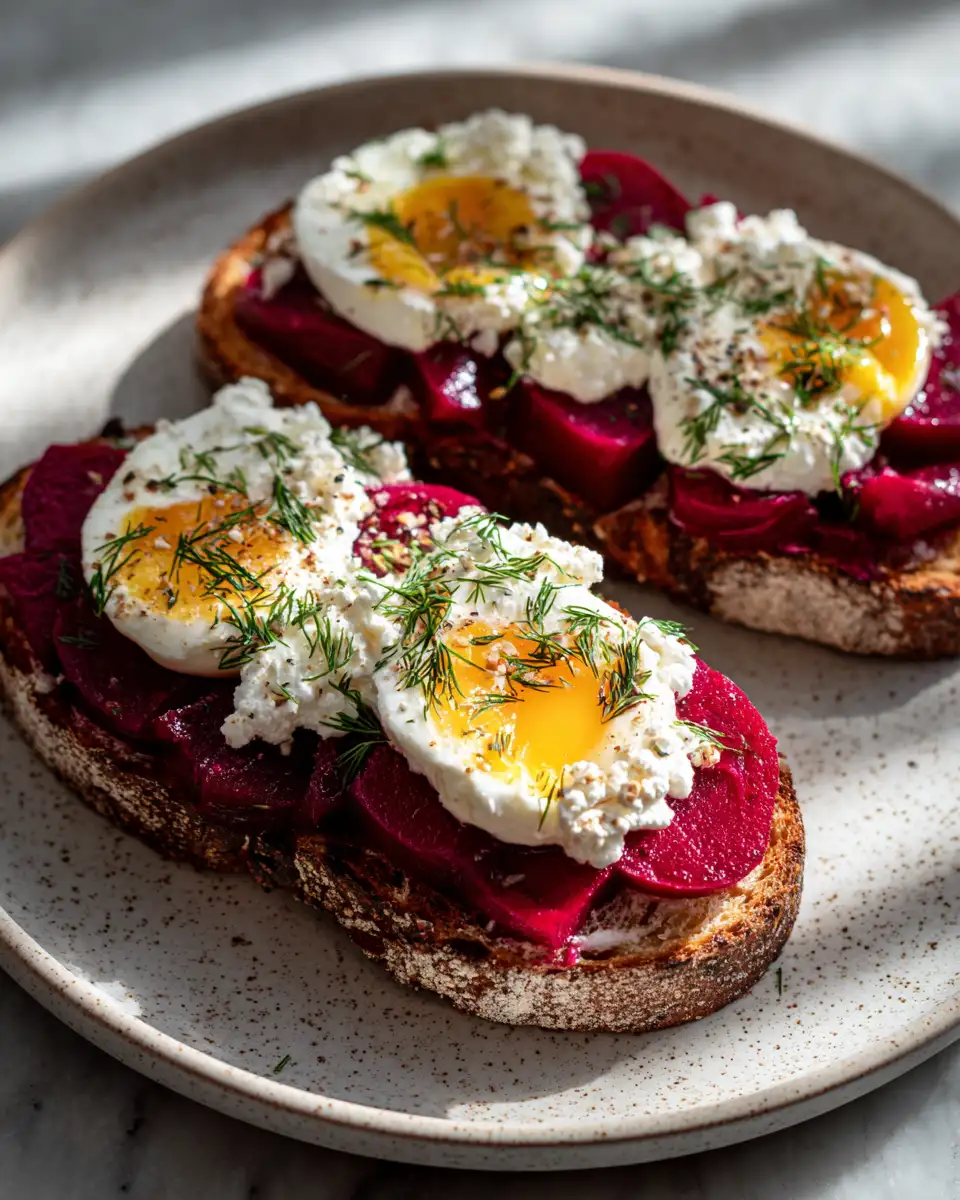 Final dish - Whipped Goat Cheese Beet Toast: A Vibrant Twist on Your Breakfast Routine