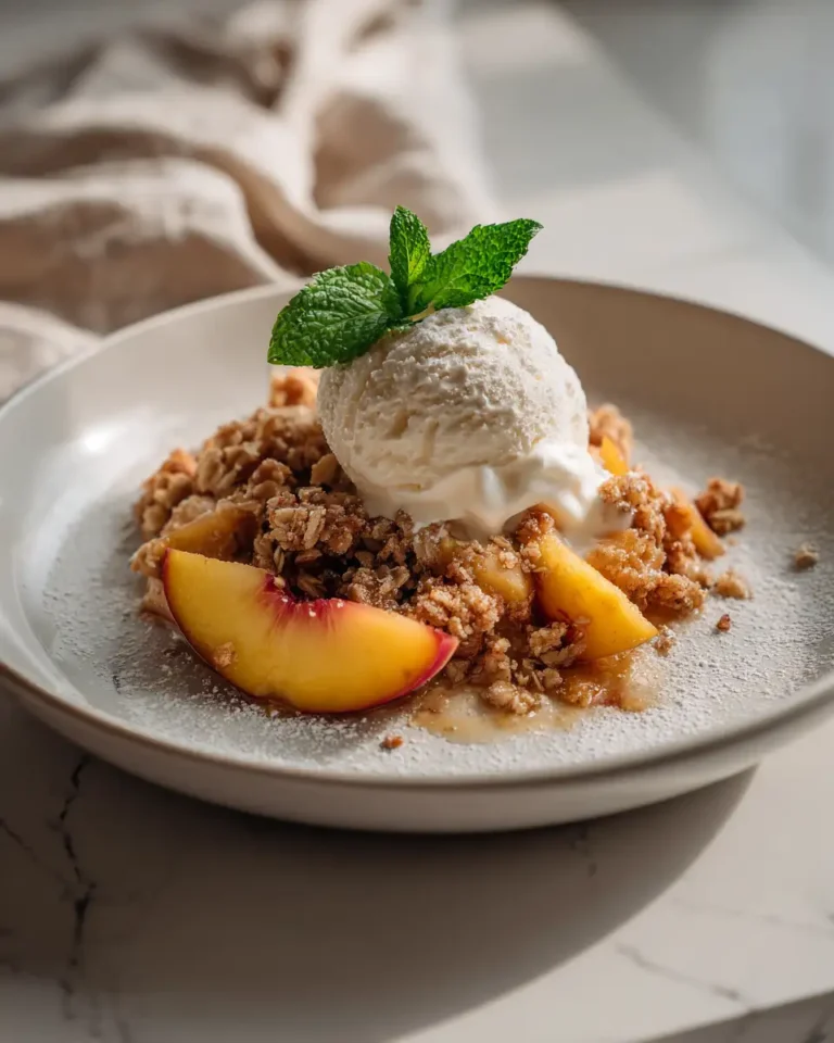 Indulge in the Ultimate Brown Butter Peach Crumble Delight - Featured Image