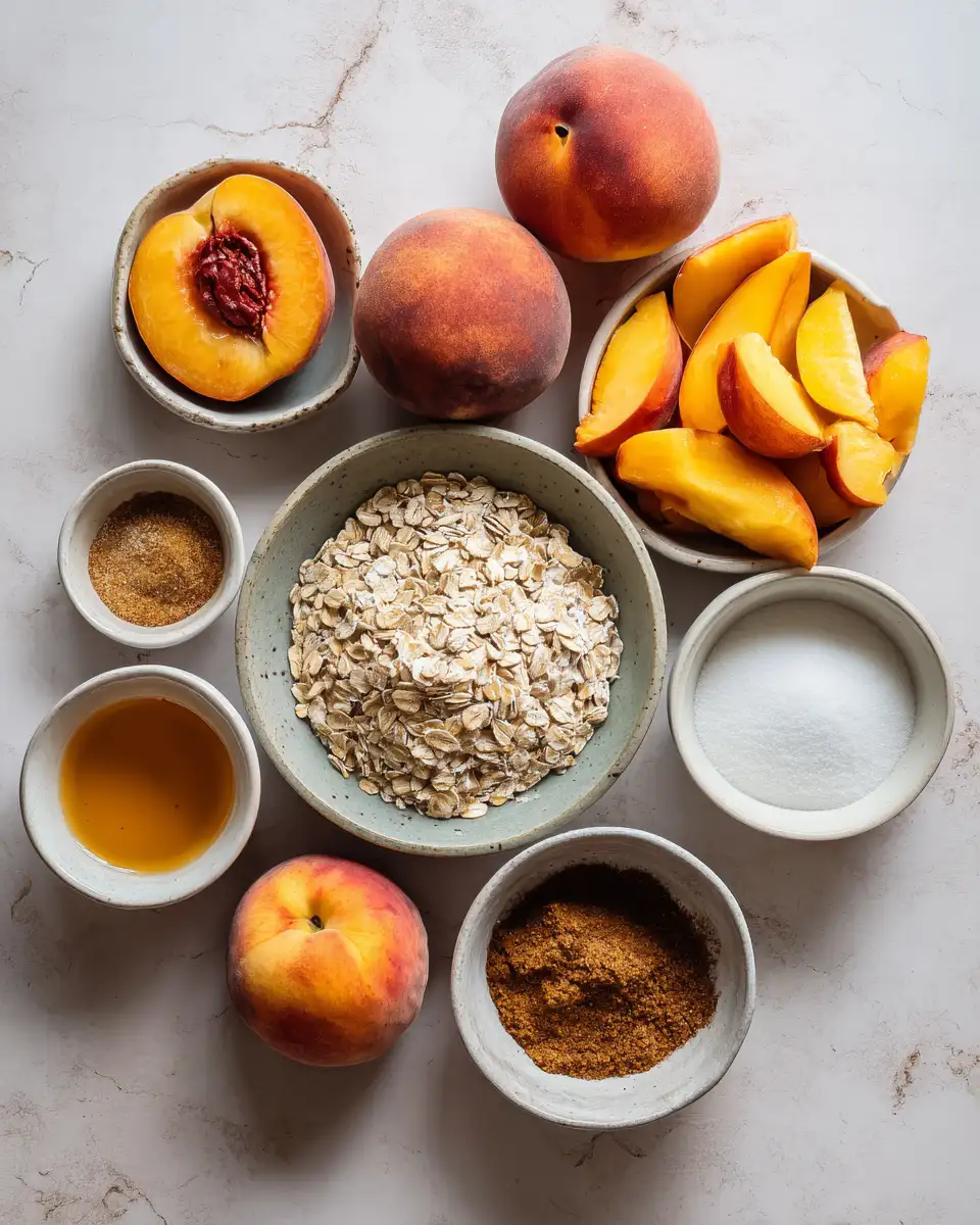 Indulge in the Ultimate Brown Butter Peach Crumble Delight 4 Ingredients for Indulge in the Ultimate Brown Butter Peach Crumble Delight