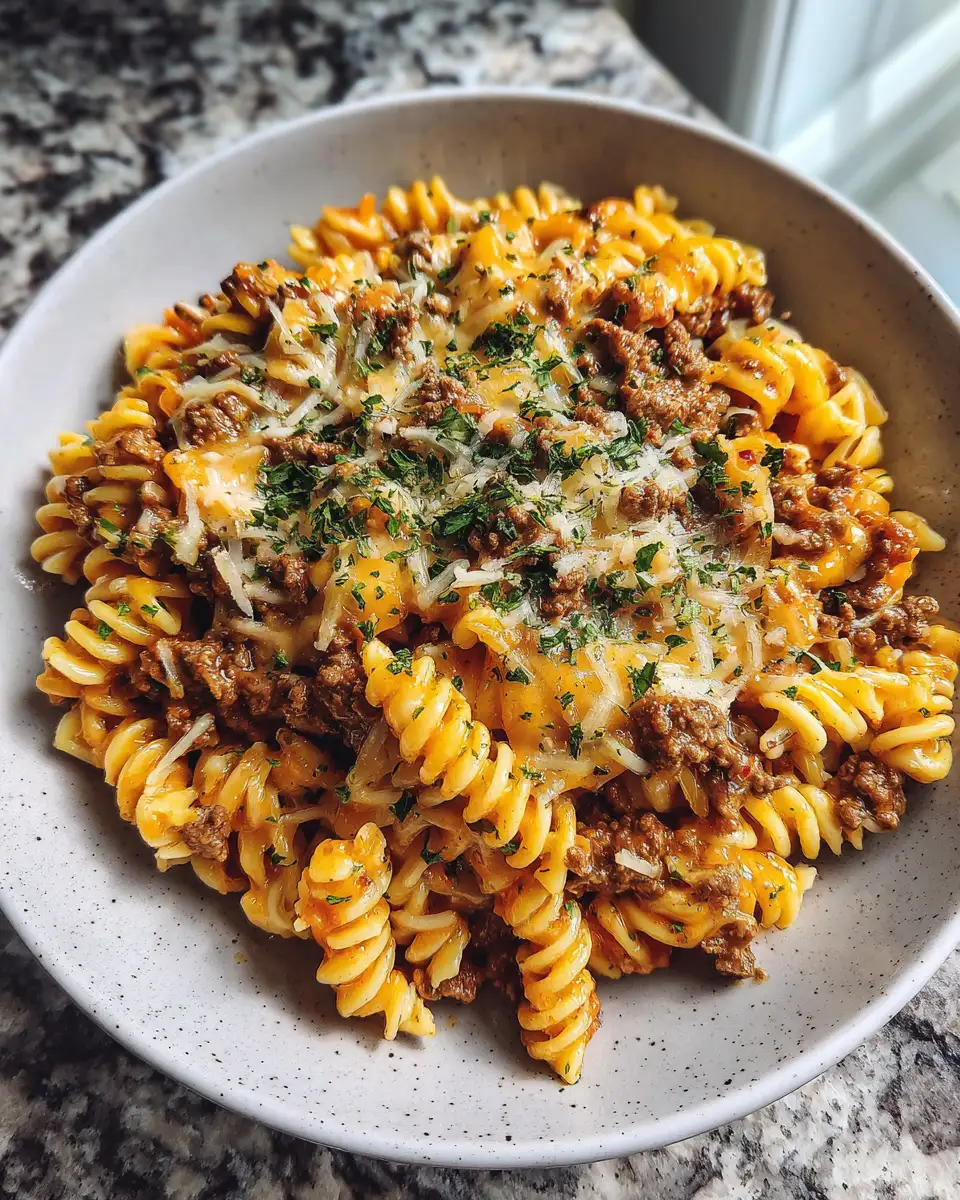 Irresistible Cheesy Beef Taco Pasta: A Flavor Explosion in Every Bite 6 Final dish - Irresistible Cheesy Beef Taco Pasta: A Flavor Explosion in Every Bite