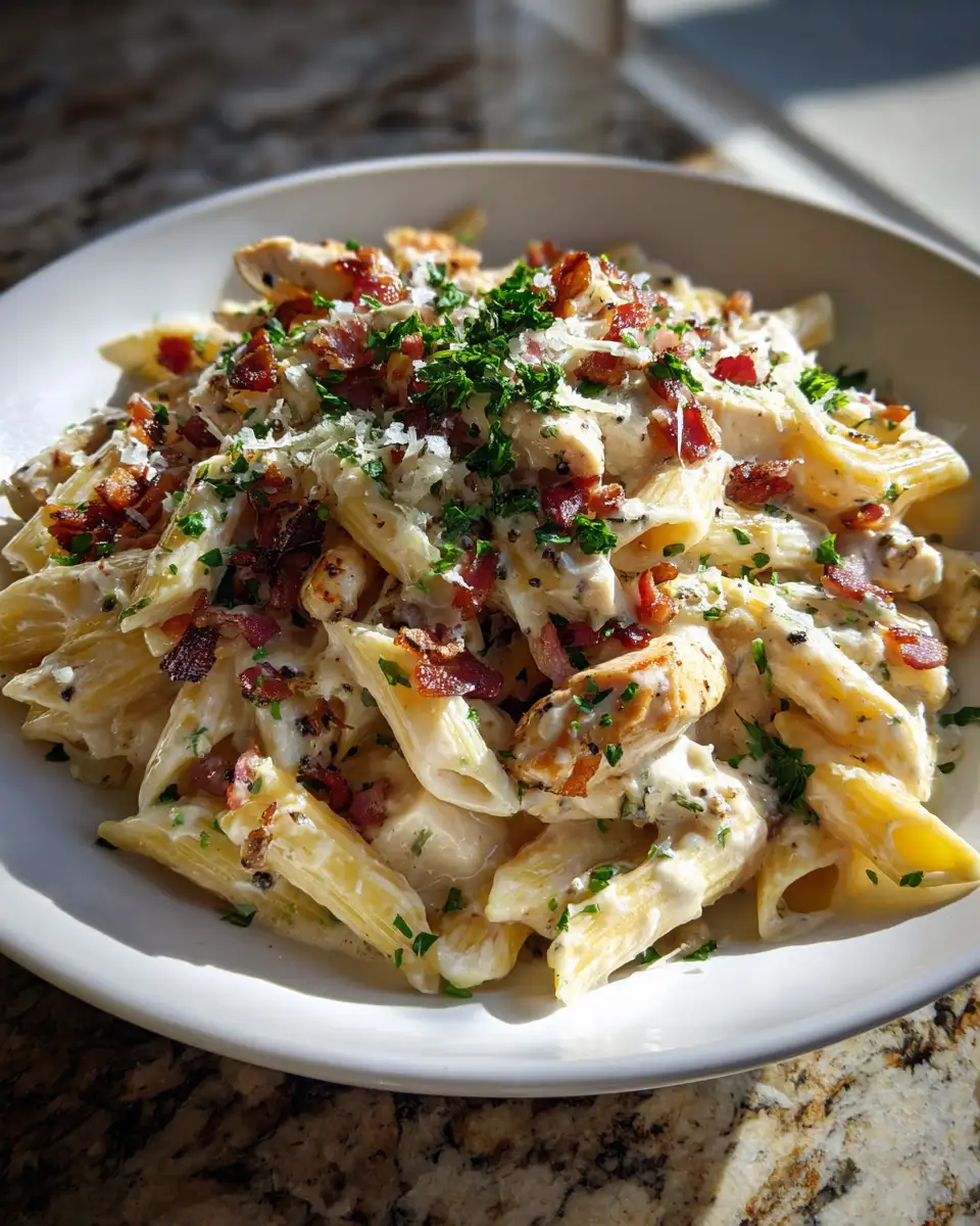 Irresistibly Creamy Chicken Bacon Ranch Pasta: Your New Weeknight Favorite 6 Final dish - Irresistibly Creamy Chicken Bacon Ranch Pasta: Your New Weeknight Favorite