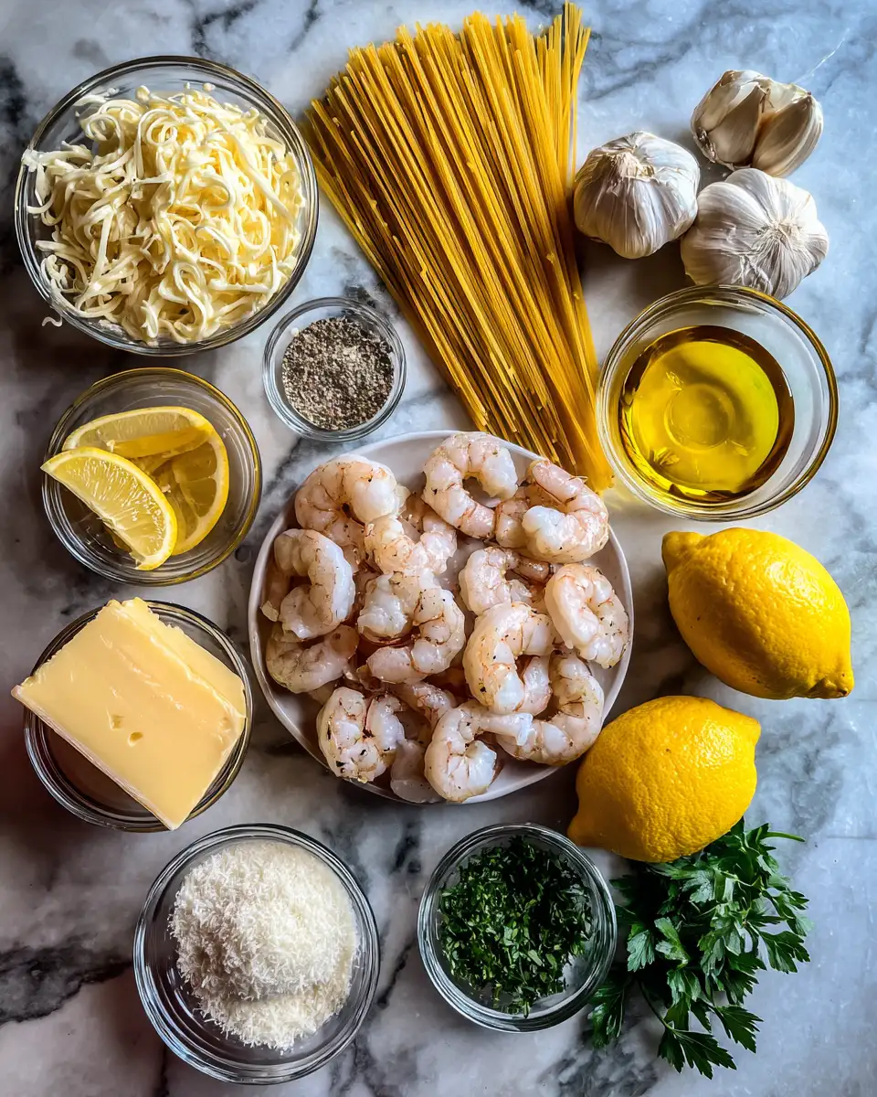 Zesty Indulgence: Dive into Creamy Lemon Butter Shrimp Pasta Heaven 4 Ingredients for Zesty Indulgence: Dive into Creamy Lemon Butter Shrimp Pasta Heaven