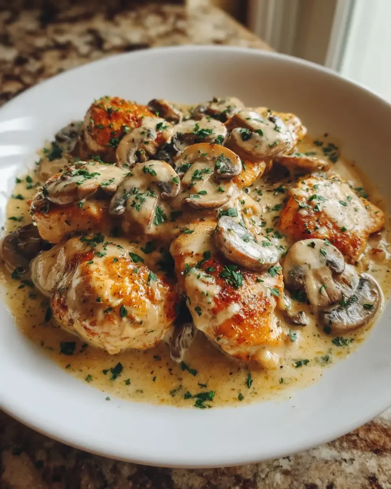 Indulge in the Irresistible Flavors of Creamy Mushroom Garlic Chicken - Featured Image