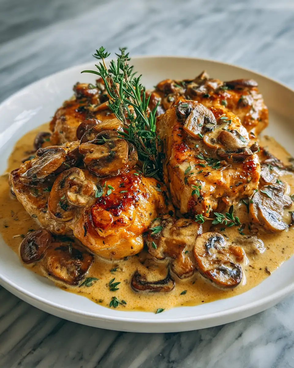 Indulge in the Irresistible Flavors of Creamy Mushroom Garlic Chicken 6 Final dish - Indulge in the Irresistible Flavors of Creamy Mushroom Garlic Chicken