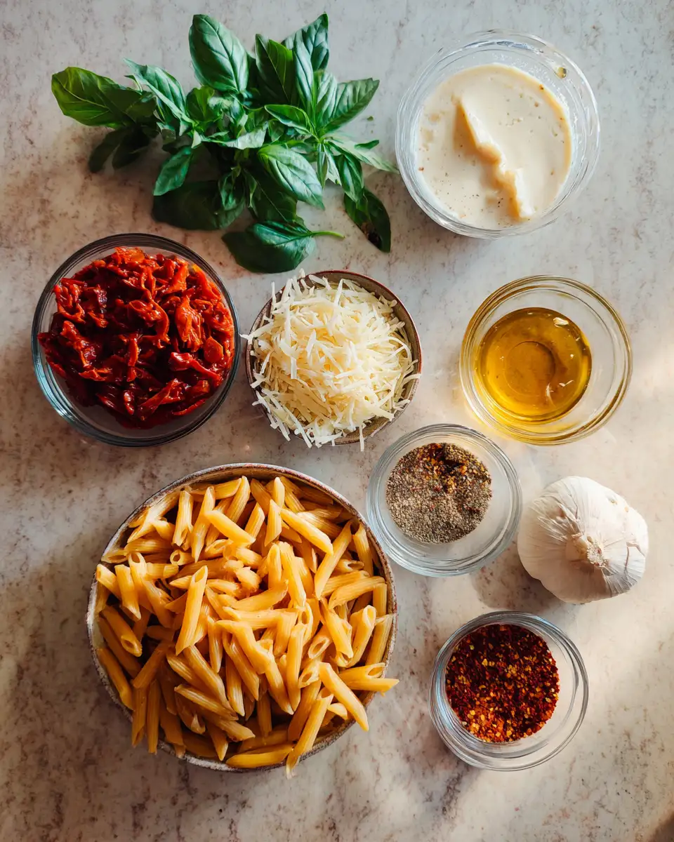 Ingredients for Savor the Flavor: Creamy Roasted Red Pepper Pasta Perfection