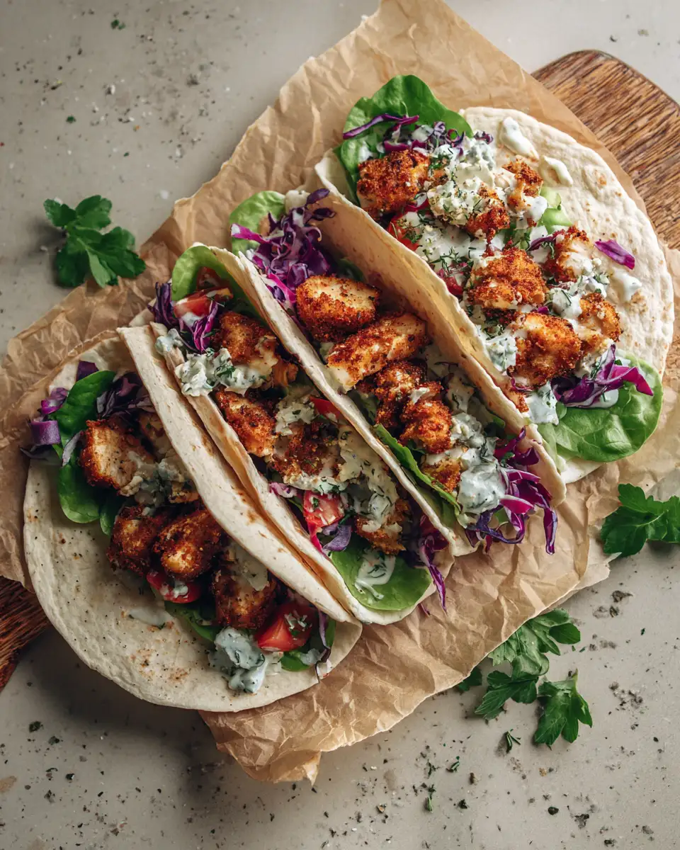 Final dish - Savor the Crunch: Irresistible Crispy Parmesan Chicken Wraps