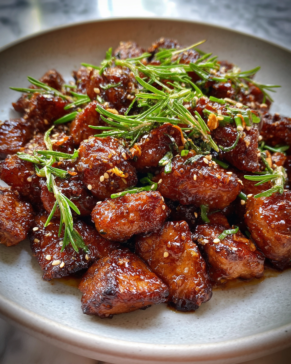 Final dish - Savor the Flavor: Irresistible Honey Garlic Butter Pork Bites