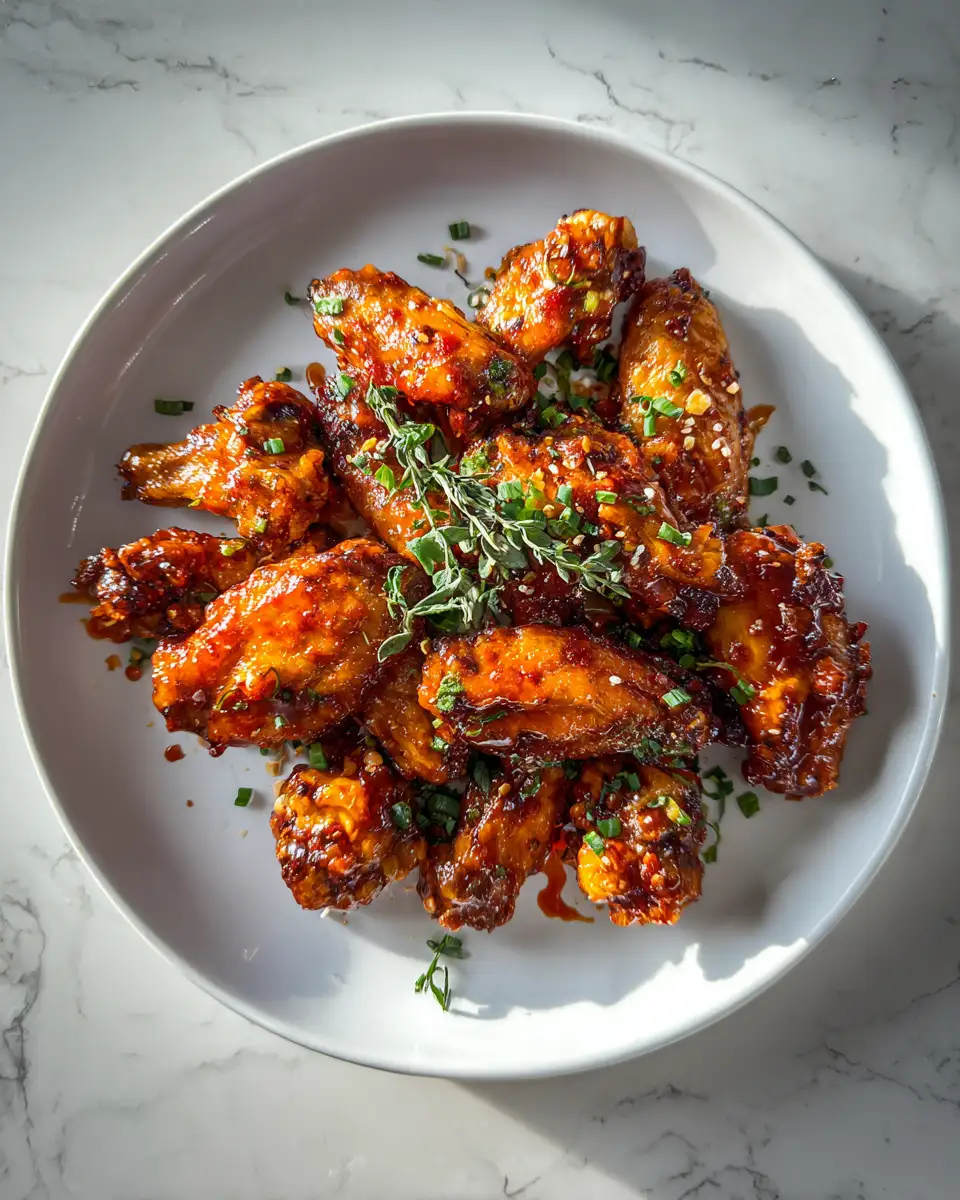 Sweet Heat Sensation: Irresistible Honey Sriracha Chicken Wings 6 Final dish - Sweet Heat Sensation: Irresistible Honey Sriracha Chicken Wings