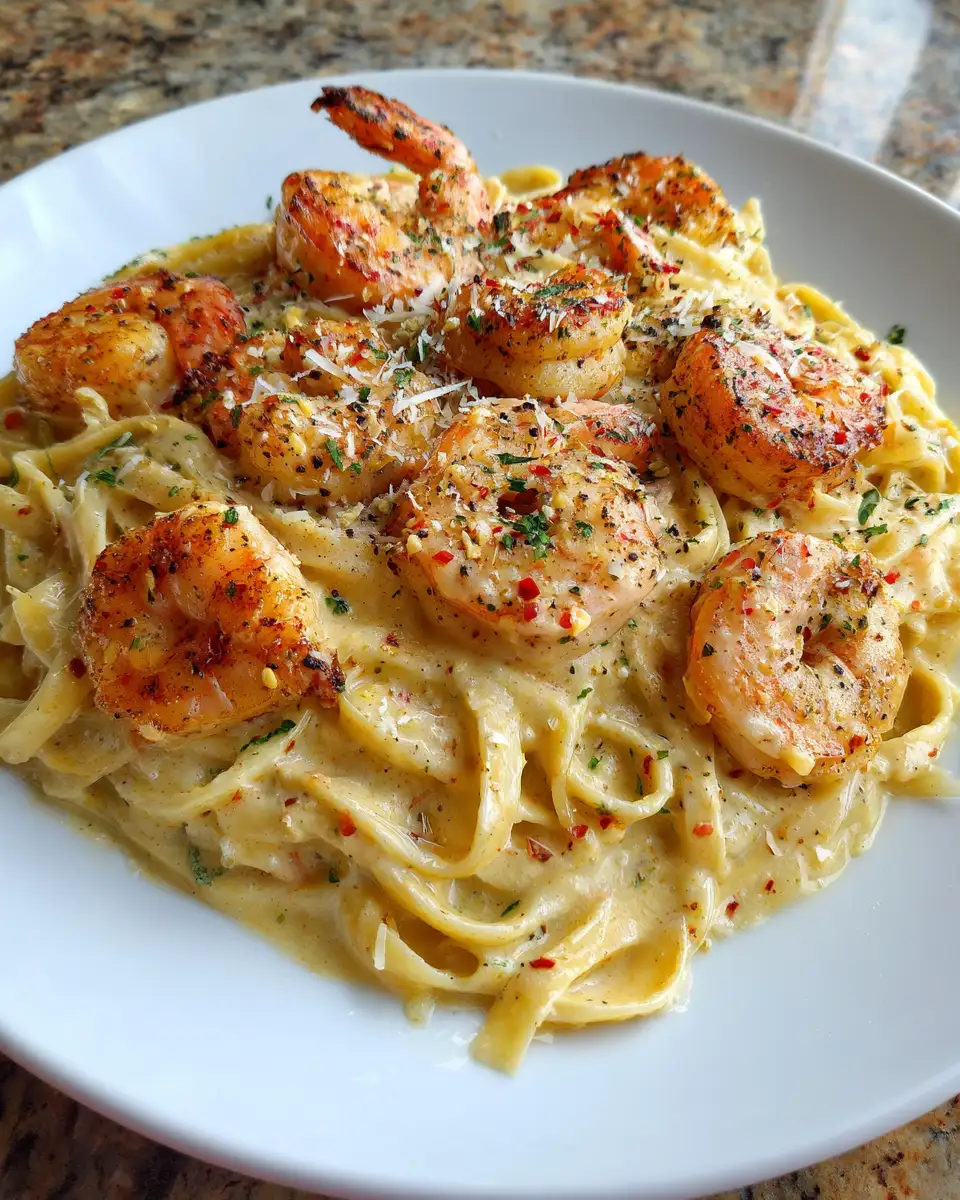 Zesty Lemon Pepper Shrimp Alfredo: A Flavorful Twist on a Classic Dish 6 Final dish - Zesty Lemon Pepper Shrimp Alfredo: A Flavorful Twist on a Classic Dish